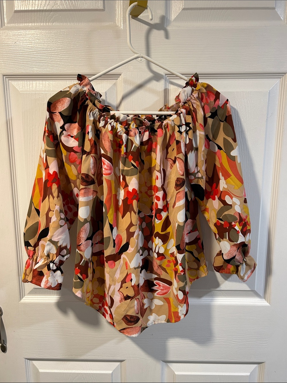 Women’s Multicolor Off-Shoulder Floral Blouse